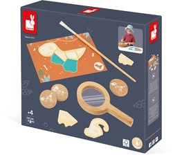 Janod Dino - Ausgrabungsspiel mit Holz-Knochen und Zubehör