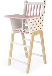 Janod Candy Chic - Holz Kinderstuhl für Puppen - Rosa Gold Weiß