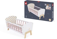Janod Holz Puppenbett Candy Chic - rosa weiß gold - Babypuppen Zubehör-3