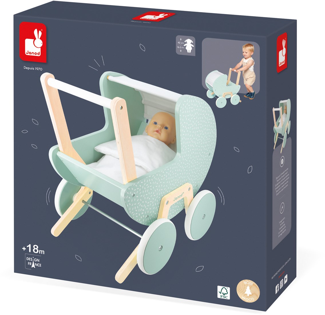 Janod Zen Puppenwagen