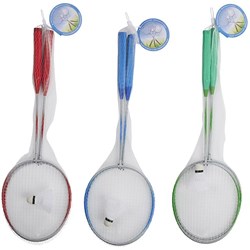 Badmintonset Sportspielzeug - 2 Schläger und Federball multicolor