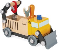 Janod J06470 Brico 'Kids Bauwagen aus Holz-Bauspielzeug-Entwicklung von Feinmotorik und Fantasie-FSC-Zertifiziert-Ab 3 Jahren