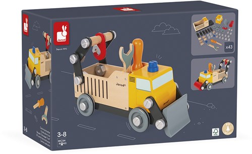 Janod J06470 Brico 'Kids Bauwagen aus Holz-Bauspielzeug-Entwicklung von Feinmotorik und Fantasie-FSC-Zertifiziert-Ab 3 Jahren-2