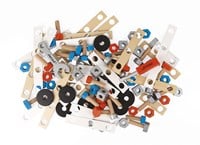 Janod - Brico'Kids Eimer mit 50 Teilen, Holz-Konstruktionsspiel und Spielzeugnachbildung, mit 5 Modellen, feinmotorische Fähigkeiten und Kreativität, ab 3 Jahren, J06480