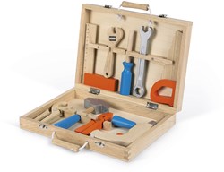 Janod Holz Werkzeugkasten Brico'kids - Spielzeug Werkzeug Set