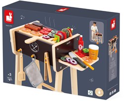 Janod Grill Holzspielzeug - BBQ Set mit Zubehör für Kinder