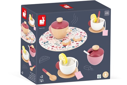Janod Holz Teeset - Spielküche Set - FSC Holz - ab 2 Jahren-2