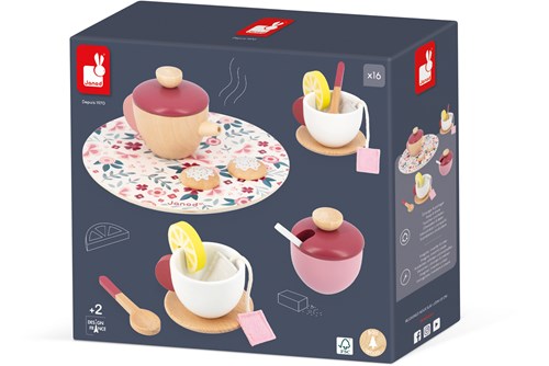 Janod Holz Teeset - Spielküche Set - FSC Holz - ab 2 Jahren
