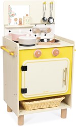 Janod Holz Spielküche Herd - Shiny Grandma Kinderküche mit Zubehör