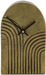 Aluminium Uhr gold Design modern Accessoire 10x4x16,5cm Zeit