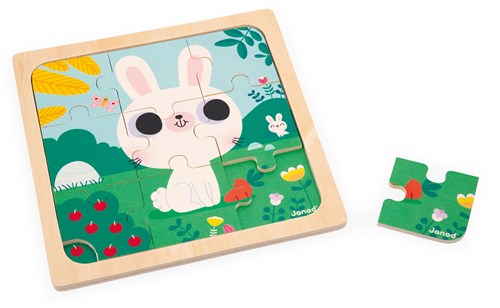 Janod Puzzle Kaninchen Weiß