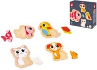 Janod Puzzle Set 4 Puzzles 2-3-4-5 Teile Tiere-3