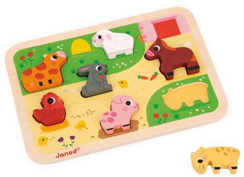 Janod Chunky Puzzle – Auf dem Bauernhof