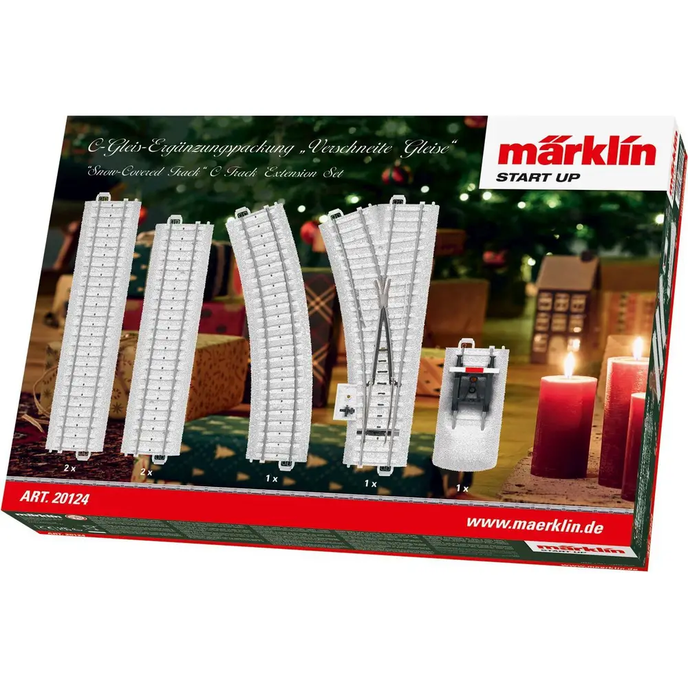 Märklin H0 C-Gleis verschneites Weihnachts-Ergänzungsset Modelleisenbahn Winter