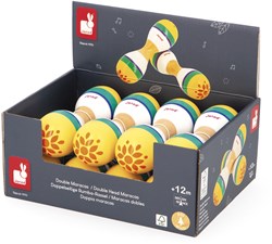 Janod Gioia - Doppelte Maracas - Musikinstrument Holz Kinder