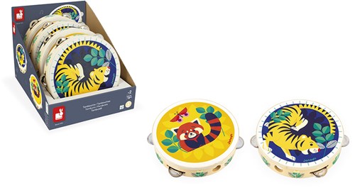 Janod Tamburin Musikinstrument für Kinder - buntes Kartonspielzeug-2