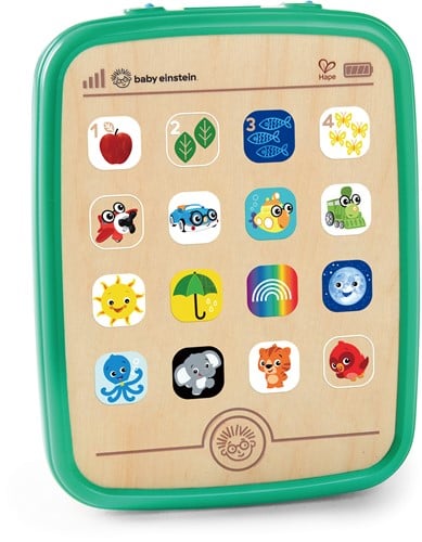 Baby Einstein Hape Magic Touch Tablet Musikspielzeug aus Holz mit über 150 Melodien und 3 Sprachen(Englisch, Französisch und Spanisch), ab 6 Monaten
