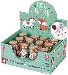 Janod Miniradiergummis im Fläschchen Fuchs und Einhorn - Jolie Papeterie Kollektion