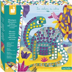 Janod Mosaik Dinosaurier Bastelset - Kreatives Hobby für Kinder