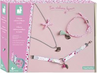 Janod J07928 Herstellen von 3 Blumen-Schmuckbändern-Les Ateliers Bijoux-Set für kreative Freizeitbeschäftigungen für Kinder-Entwicklung von Feinmotorik und Kreativität-Ab 6 Jahren