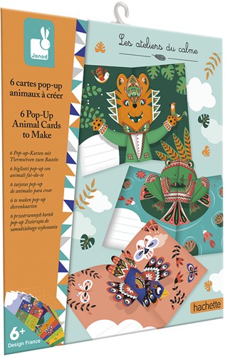 Janod Atelier Karten Pop-up-Tiere basteln