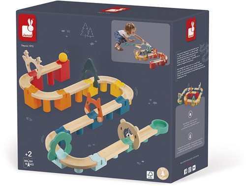 Janod Holz-Murmelbahn - Lernspielzeug - 44-teilig FSC-3