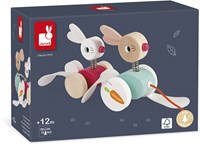 Janod Holzspielzeug - Ziehfigur Kaninchen - Motorikspielzeug Kinder-2