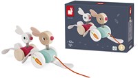 Janod Holzspielzeug - Ziehfigur Kaninchen - Motorikspielzeug Kinder-3