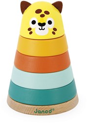 Janod Tropik - Holz Stapelturm Jaguar - Lernspielzeug für Kinder