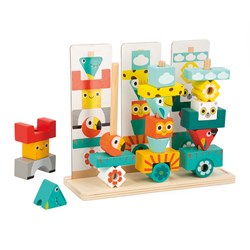 Janod Tropik - Holz Totem Stapelspiel Lernspiel Jungle Kinder