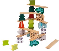 Janod WWF Stapelspiel Holztiere und Bäume - Lernspielzeug