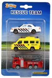Die-Cast 112 Fahrzeuge Spielzeugautos 3er-Set Rettungsdienste aus Metall