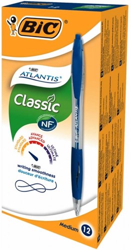 BIC 12 Bic Atlantis Classic Blauschreiber
