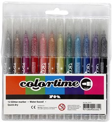 Creativ Company Glitzerstifte Set 12 Farben - wasserbasiert