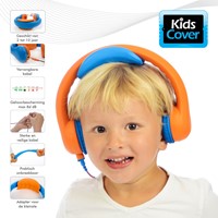 KidsCover Safe 'n Sound Kids Headphones Orange - Kopfhörer mit Lautstärkenbegrenzung - Bekannt aus der Schule - Für Kleinkinder & Kinder