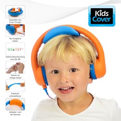 KidsCover Safe 'n Sound Kids Headphones Orange - Kopfhörer mit Lautstärkenbegrenzung - Bekannt aus der Schule - Für Kleinkinder & Kinder