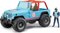 BRUDER Jeep Cross Country Racer blau mit Rennfahrer