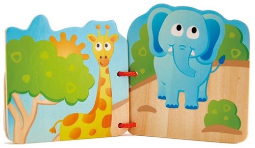 Hape International E0047 Baby-Buch Tiere in der Wildnis Display (6 Stück á 3,50€), Multicolored-2