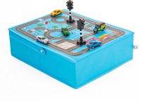 Pop it Up Play Box Garage – Aufbewahrungsbox und Spielmatte – Aufbewahrungsbox, die unter das Bett passt – Spielzeugkiste für Autos und anderes Spielzeug – Jungen und Mädchen-2
