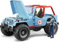 BRUDER Jeep Cross Country Racer blau mit Rennfahrer-3