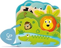 Hape International E0047 Baby-Buch Tiere in der Wildnis Display (6 Stück á 3,50€), Multicolored