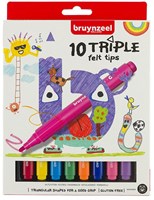 Bruynzeel Filzstifte triple Set 10 Stück ergonomisch Malspaß