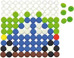 Eduplay Knopf-Mosaik Spielzeug Set 1010 Stück mehrfarbig