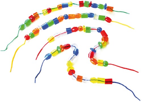 Eduplay Perlen Spielzeug transparent - Fädelperlen bunt 360 Stück