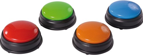 Buzzer with light and sound, set of 4