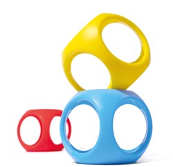 Eduplay Babyspielzeug Oibo Set aus 3 Silikonbällen bunt