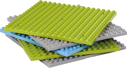 Building block plates large 5 pcs