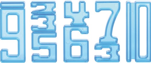 Eduplay Zahlen-Bausteine transparent 140-teiliges Set Lernspielzeug