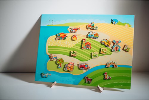 Eduplay Magnetspielzeug Figuren für Mega Magnettafel Bauernhof Landschaft-3