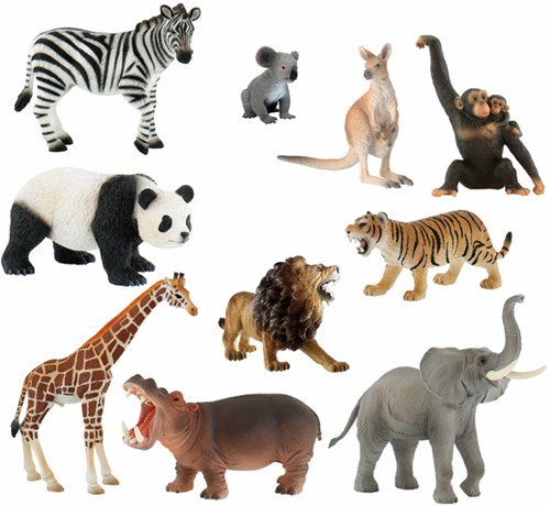 Eduplay Spielset Tierfiguren - Zoo Play Figures Set aus 10 Stück